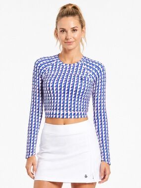 🎾 Original Penguin x Munsingwear Geometric Print Cropped Shirt | Size Medium